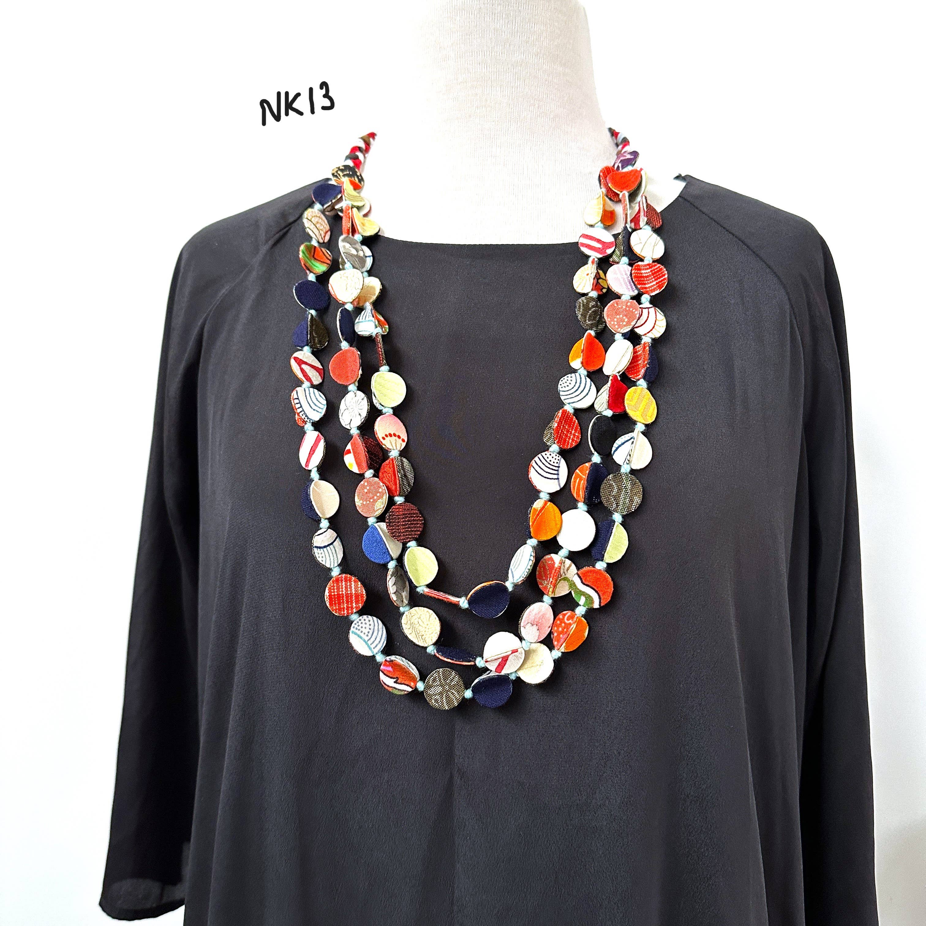Sophie Silks - Vente Colliers plastrons - Collier kimono en corde à trois brins13