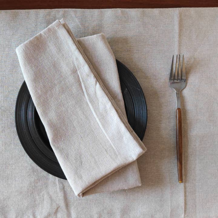 Classic Solid Natural Cloth Napkin for wholesale by Fennco Styles