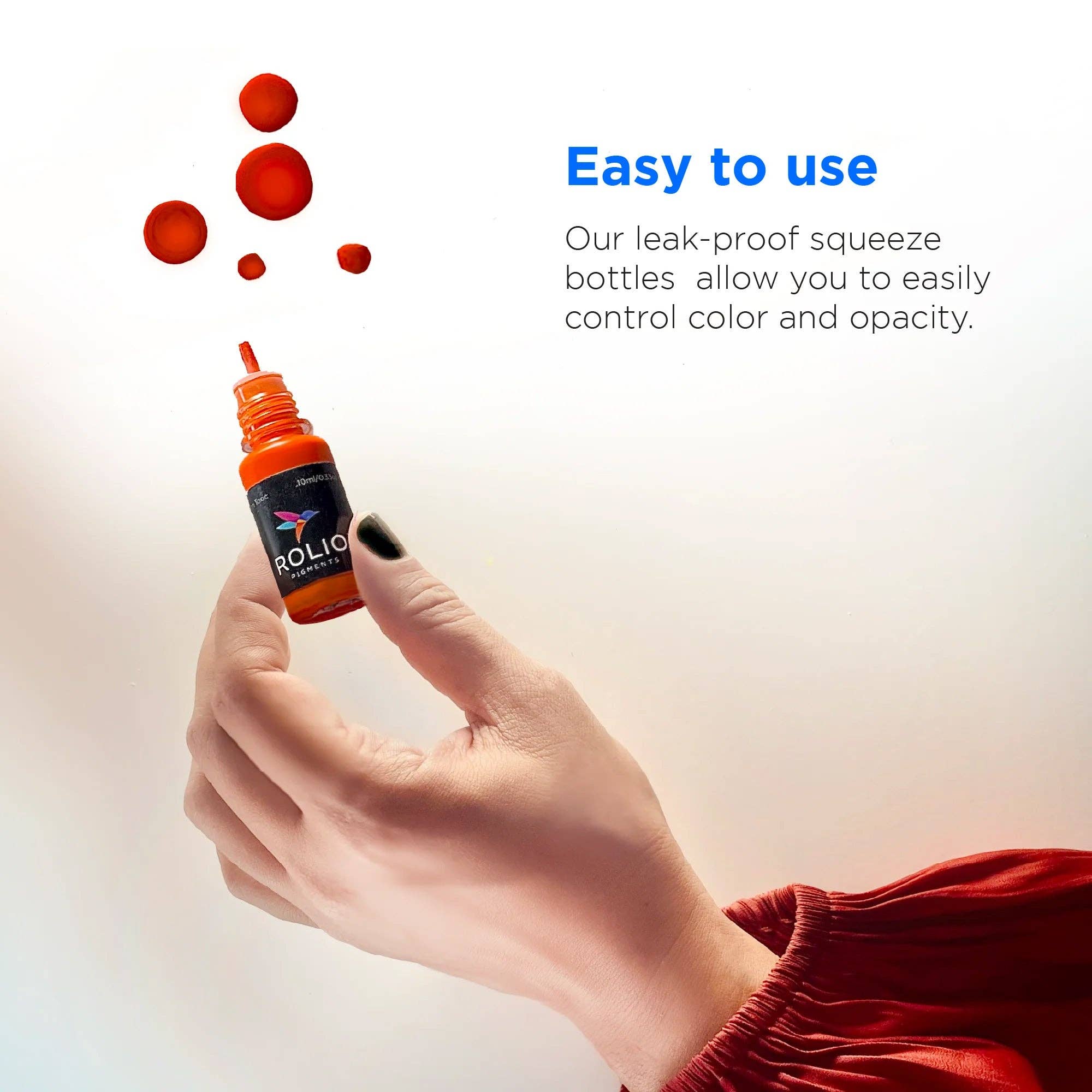 Rolio Pigments - Vente Pigments - Colorant liquide pour bougies - 18 couleurs solides - 0,33 oz/10 ml chacune4