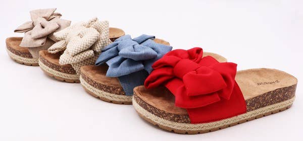 Andrea Bijoux – wholesale Sandals – Women's – PLATFORM CORK BIG RIBBON 4