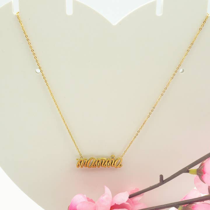 Daemon srls - Wholesale Pendant/Charm Necklace - Collana Con scritta MAMMA in Acciaio Inossidabile4