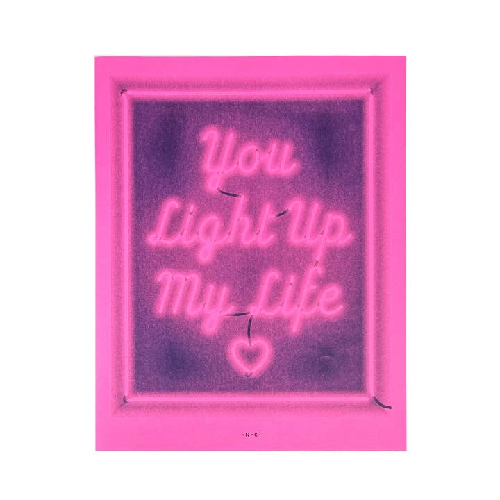 Neon Brights "Illumini la mia vita" - Stampa d'arte Risograph per la vendita all'ingrosso da parte di Next Chapter Studio