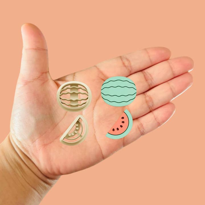 Juego de Cortadores de Arcilla de Sandía: Fruta de Verano, 6 Tamaños para venta al por mayor de Roussell Prints and Demand LLC