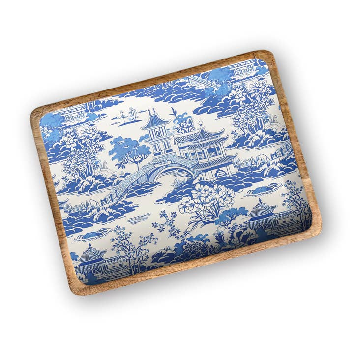 Blue Chino 13'X17" Decorative Tray Item 3-05 for wholesale by My Casita