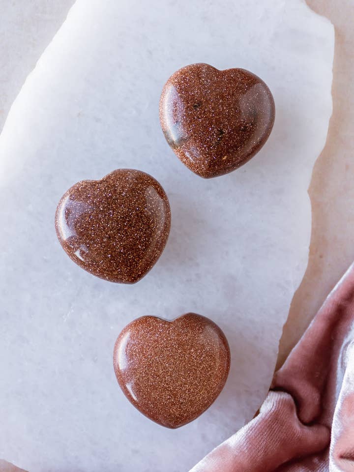 Goldstone Heart for wholesale by Selene Stone