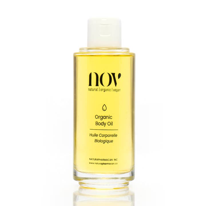NOV Naturlig økologisk vegansk organisk kropsolie for engroshandel hos NOV NATURAL ORGANIC VEGAN