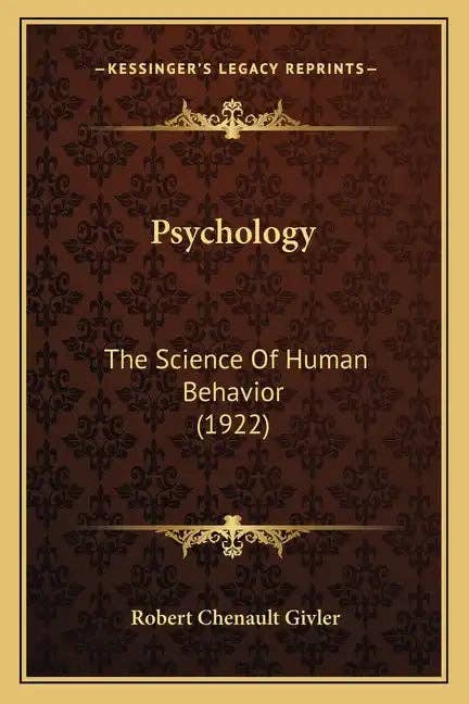 Books by splitShops - Wholesale Social Sciences Book - Psychology: The Science Of Human Behavior (1922) - Paperback0