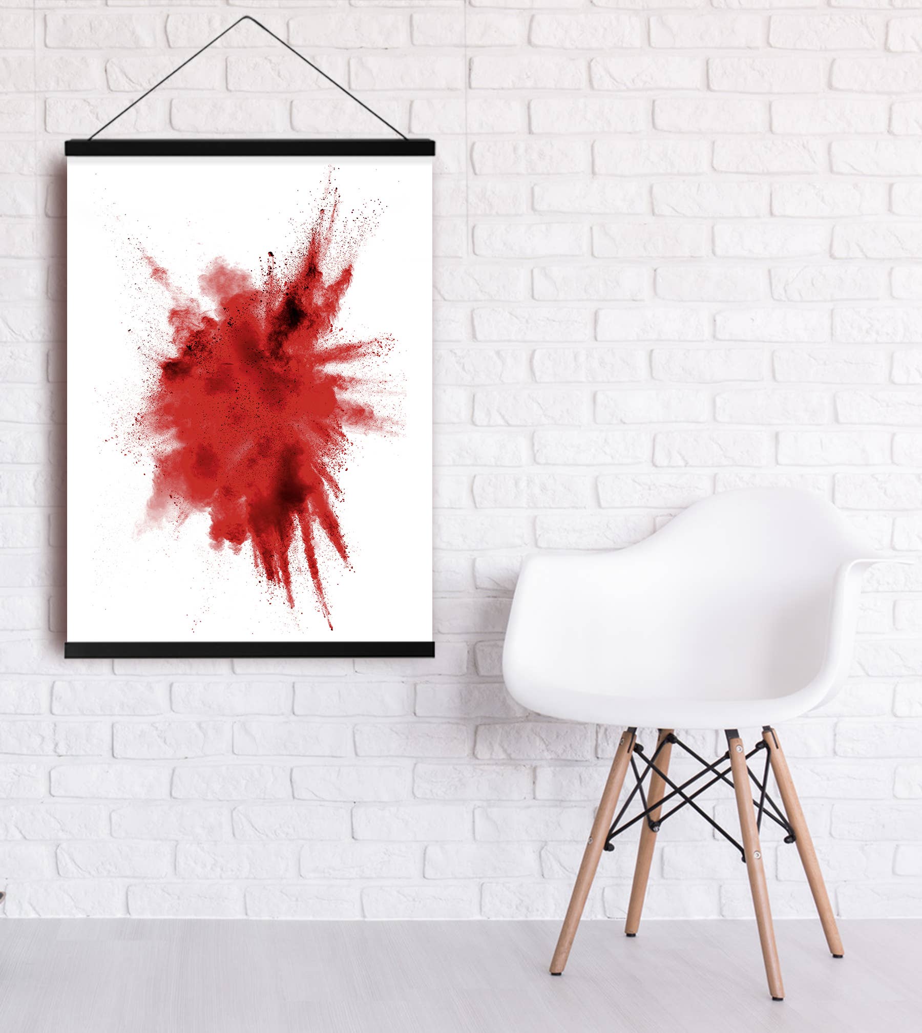 Close Up GmbH – Cabide para tapeçaria/tecidos por atacado – Tiras magnéticas para poster 62 cm, par, MDF preto1