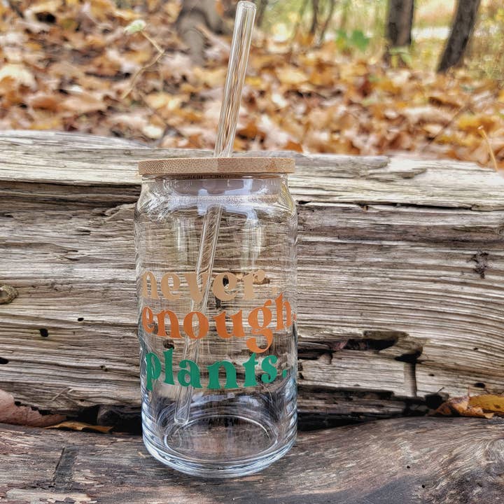 Never Enough Plants, Plant Lady Beer Can Glass, Plant Lady C for wholesale by Superior Sweet Water