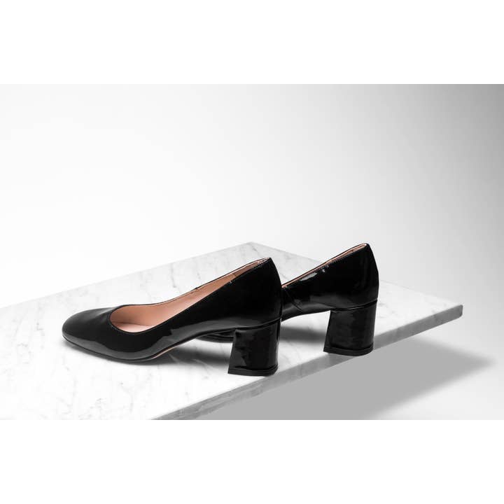 Elodie - Wholesale High Heels - Women's - SOPHIE BLACK LEATHER PUMPS3