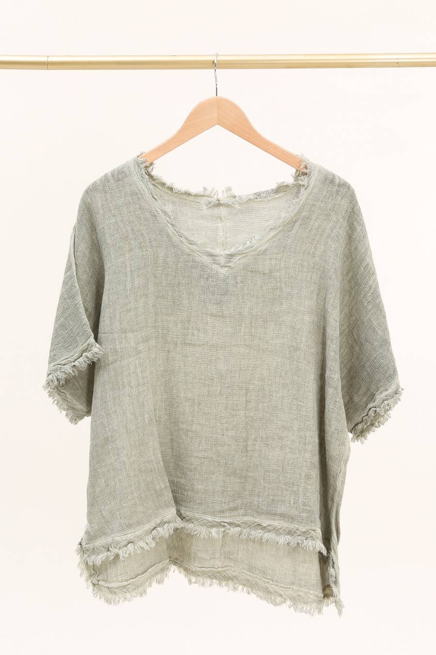 LÉA & LUC - Wholesale Blouse – Women’s - Plain blouse in 50% Linen and 50% Cotton REF. 98285
