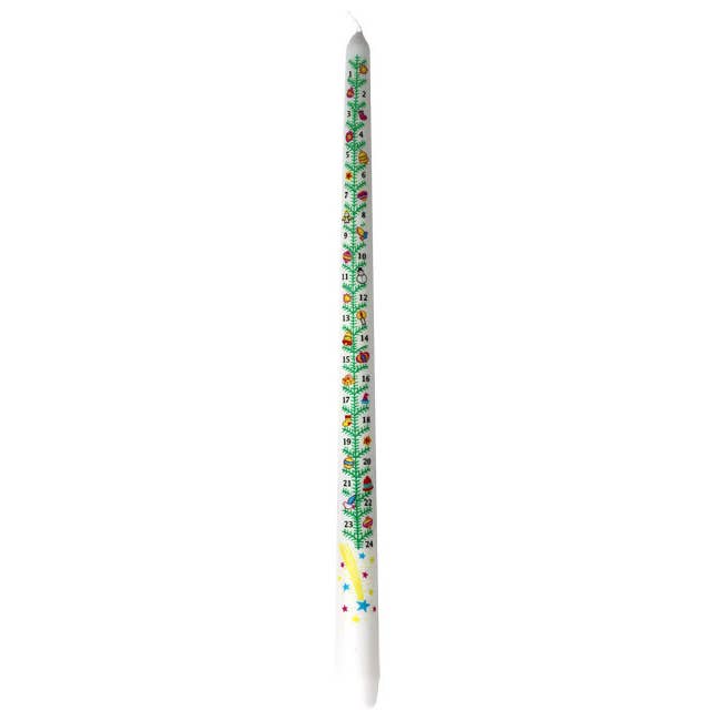 Twilight Collection - Wholesale Tapered Candle/Candlestick - Countdown Advent Candle | Box of 12