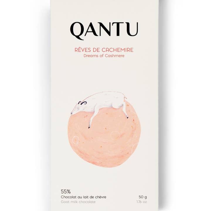 MILK CHOCOLATE 55% CACAO - DREAMS OF CASHMERE for wholesale by Qantu