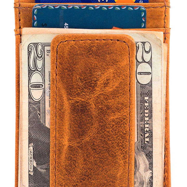 RAWHYD Leather Co. - Wholesale Wallet - Men's - Leather Money Clip Wallet (Reddish Brown)2
