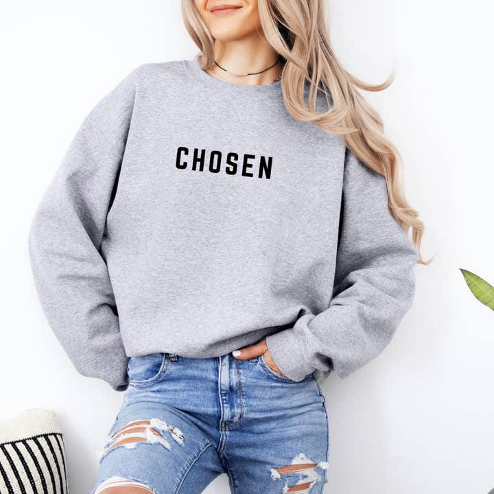 Wholehearted Motherhood and Co. - Wholesale Graphic Sweatshirt - Unisex - Chosen Sweatshirt - Graphic Faith Sweatshirt - Graphic Tee4
