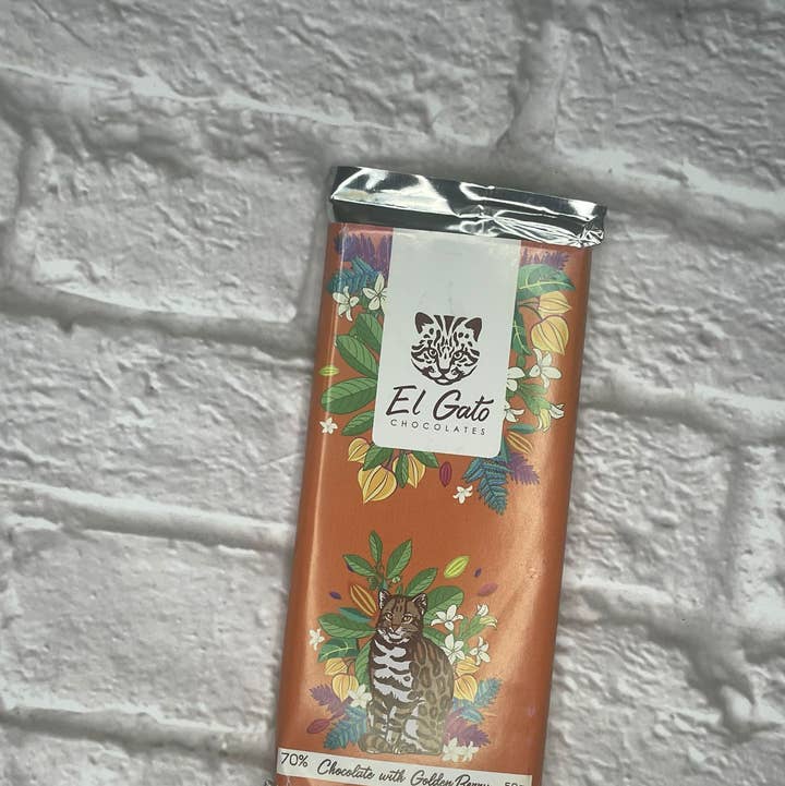 El Gato Chocolates - Wholesale Chocolate Bar - 50g Chocolate with Golden Berry 70% Cacao0