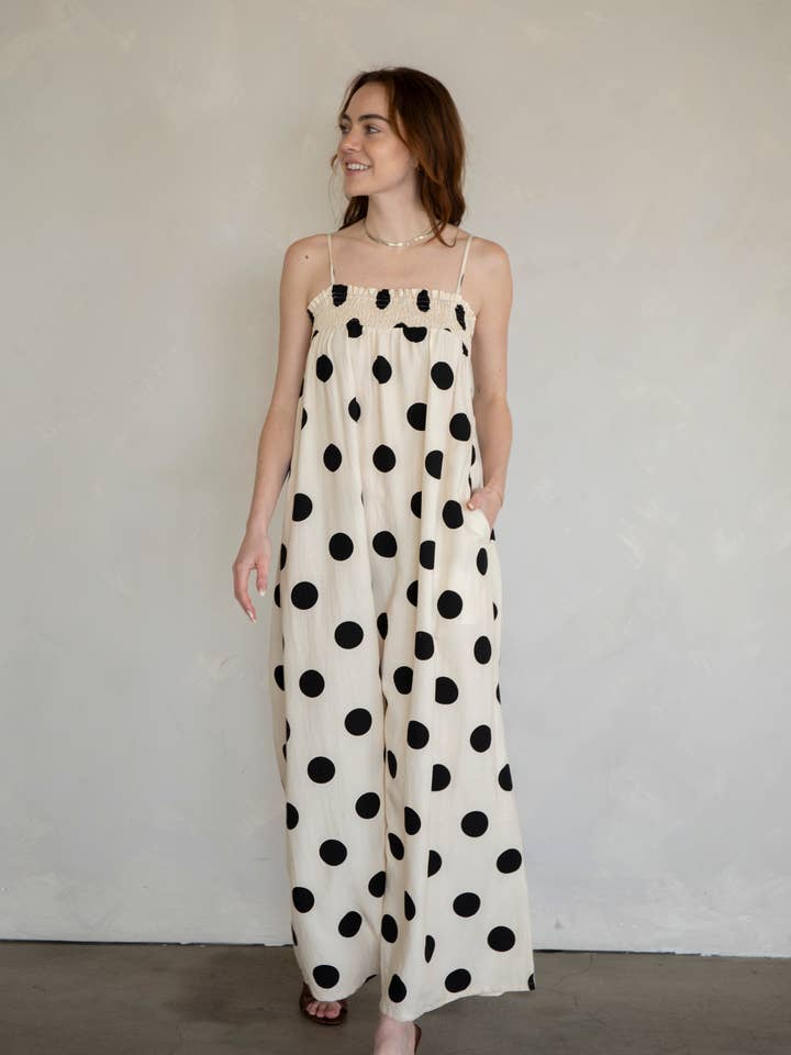Things Between - Wholesale Dress - Women's - Sandy Polka Dot Maxi Dress5