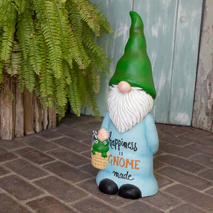 Alpine Corporation "Happiness is Gnome Made" Garden Gnome for wholesale by Alpine Corporation
