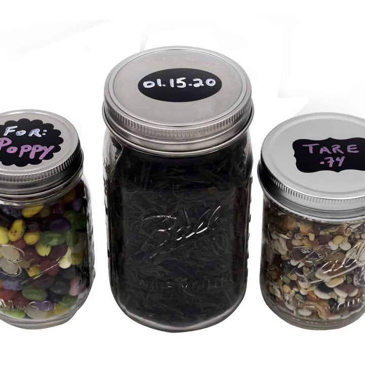 Vinyl Chalkboard Labels Stickers 48 Pack for wholesale by Mason Jar Lifestyle