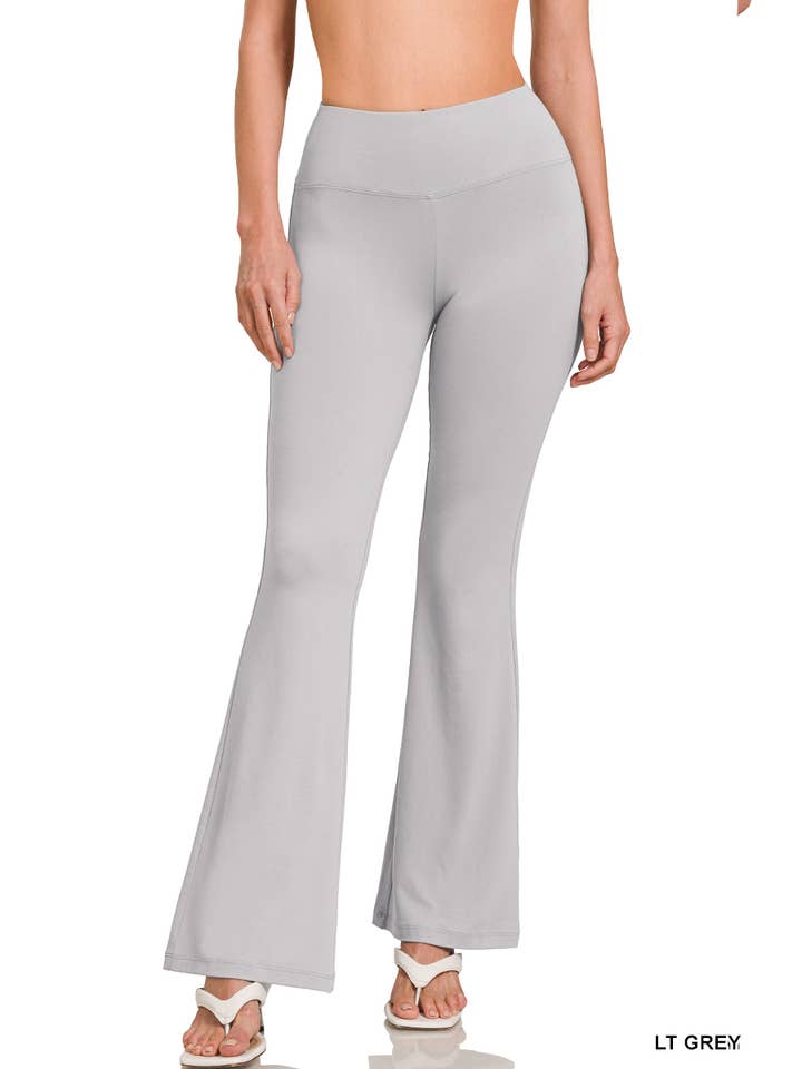 42POPS - Wholesale Athletic/Lounge Leggings - Women's - ...SI-26202 Buttery Soft Flare Leg High Waist Yoga Pants