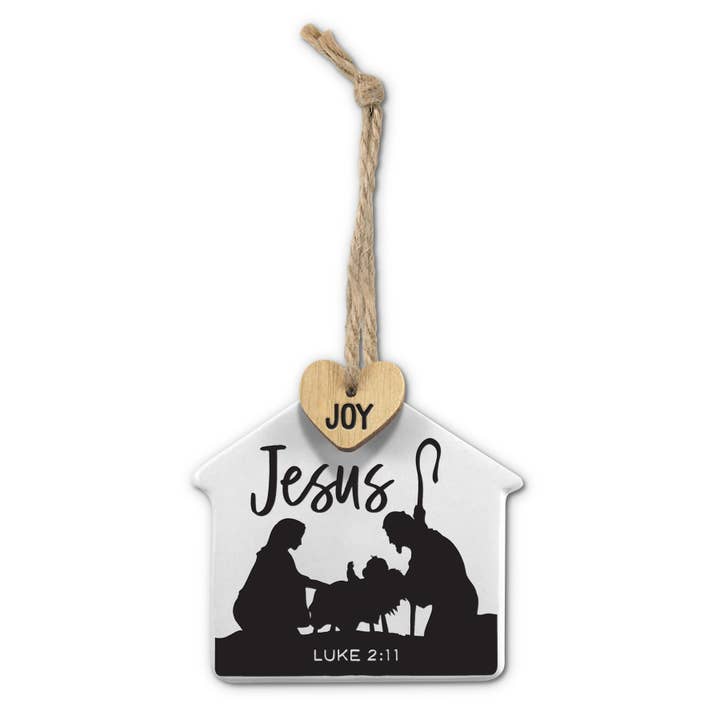 🎄 LCP Ornament Stable Tag Jesus Twine Hanger for wholesale by Cottage Garden