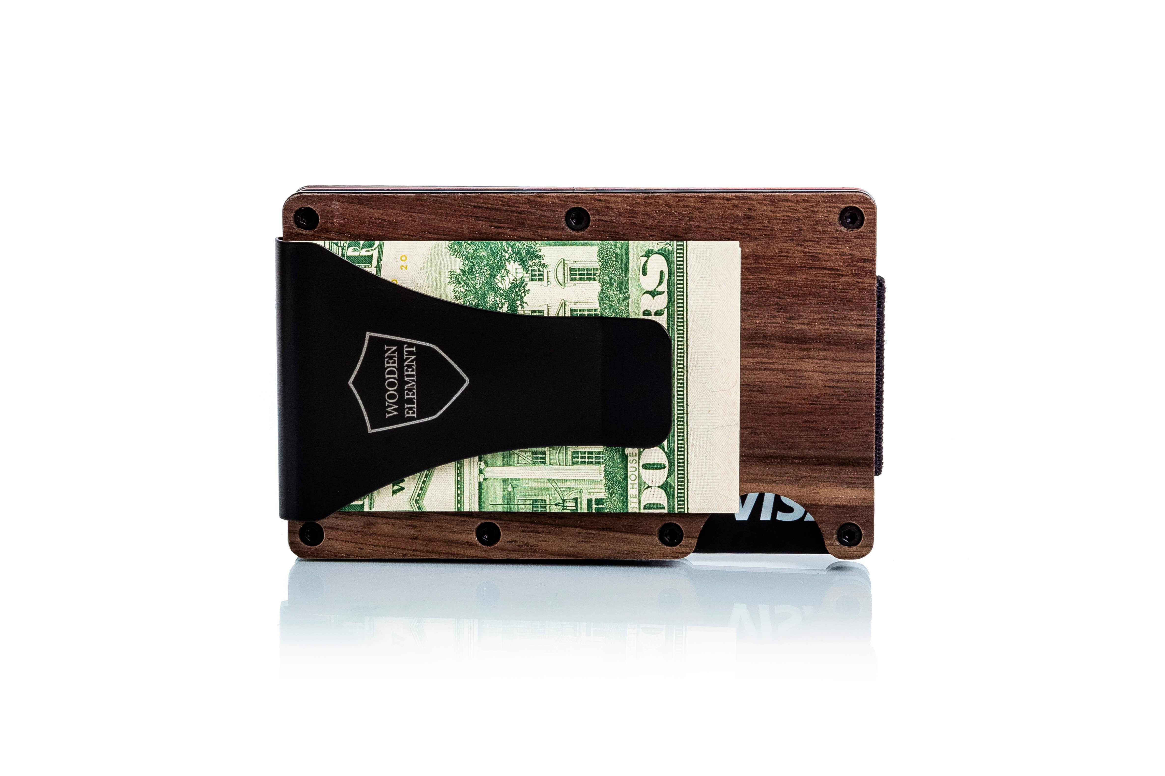 Wooden Element - Vente Pince à billets – unisexe - Portefeuilles intelligents effet bois (lot assorti de 8)10