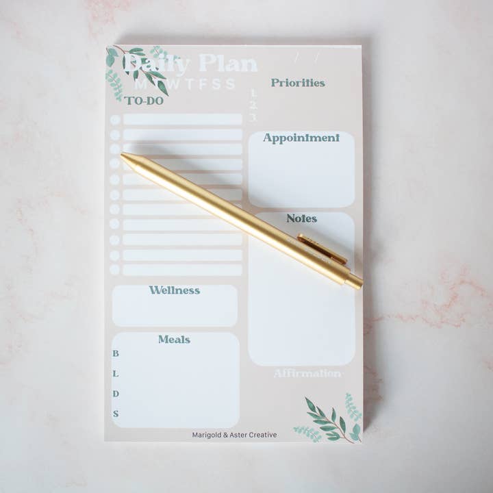 Tägliche Notizblock-Planer für den Großhandel von Marigold & Aster Creative