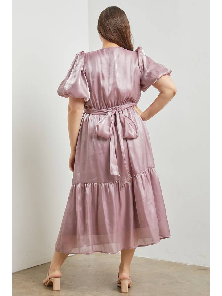 Polagram by Wellmade USA - Wholesale Dress - Women's - WRAP TEIRED MIDI DRESS4