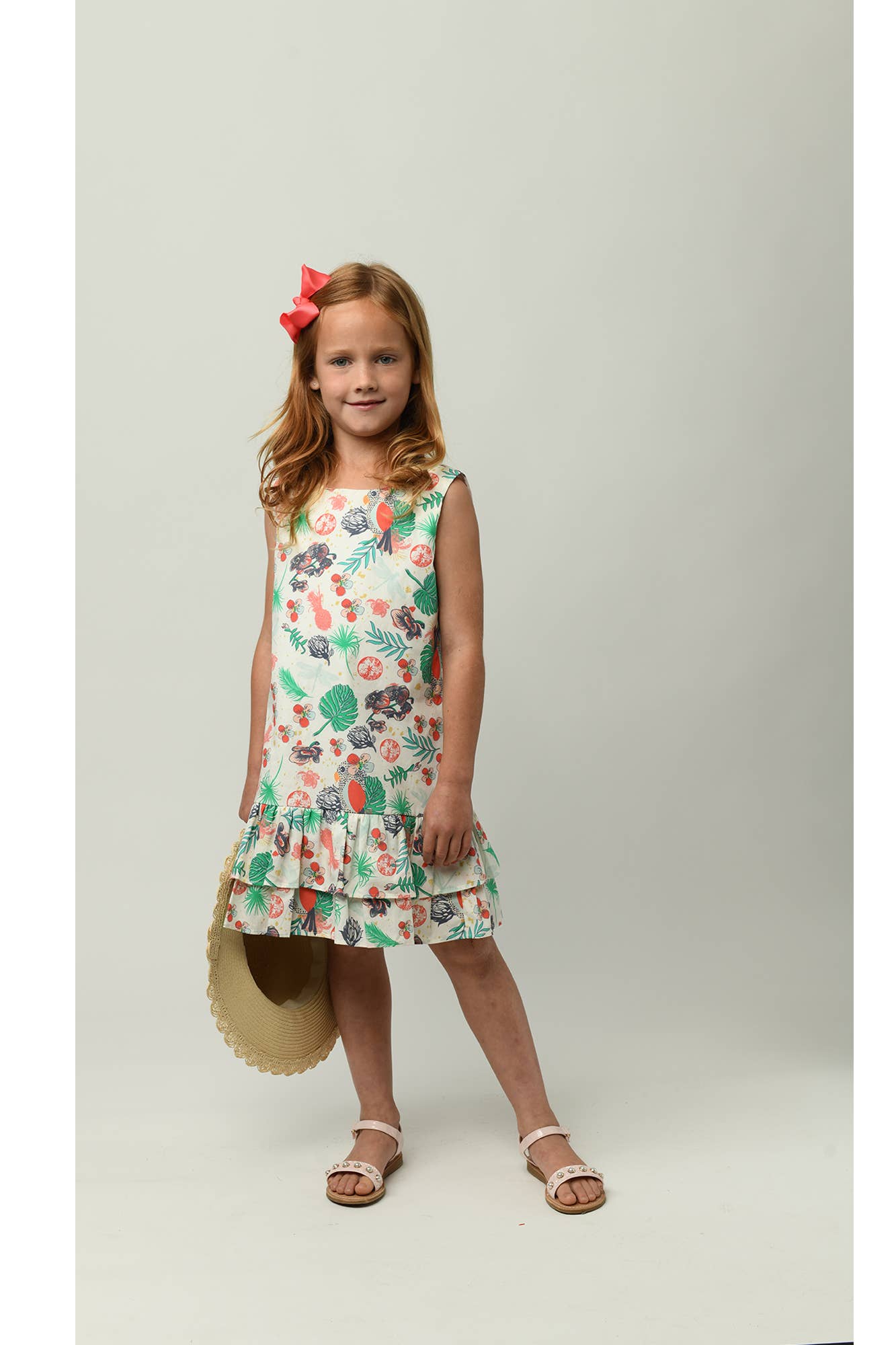 Minna - Wholesale Dress - Kids -  Drop waist Dress - Tropical Paradise 5