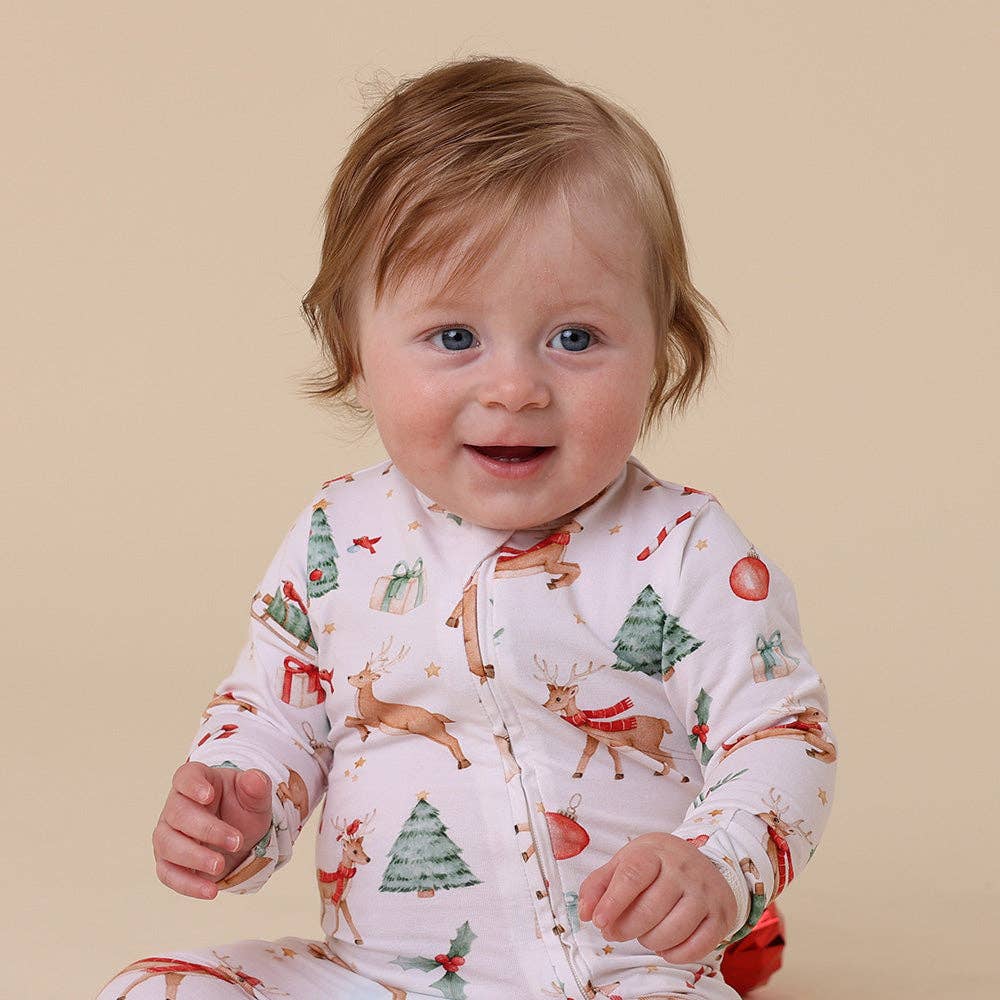 Snuggle Hunny - Wholesale Jumpsuit – Baby - Prancer & Friends Organic Snugglesuit Convertible Romper3