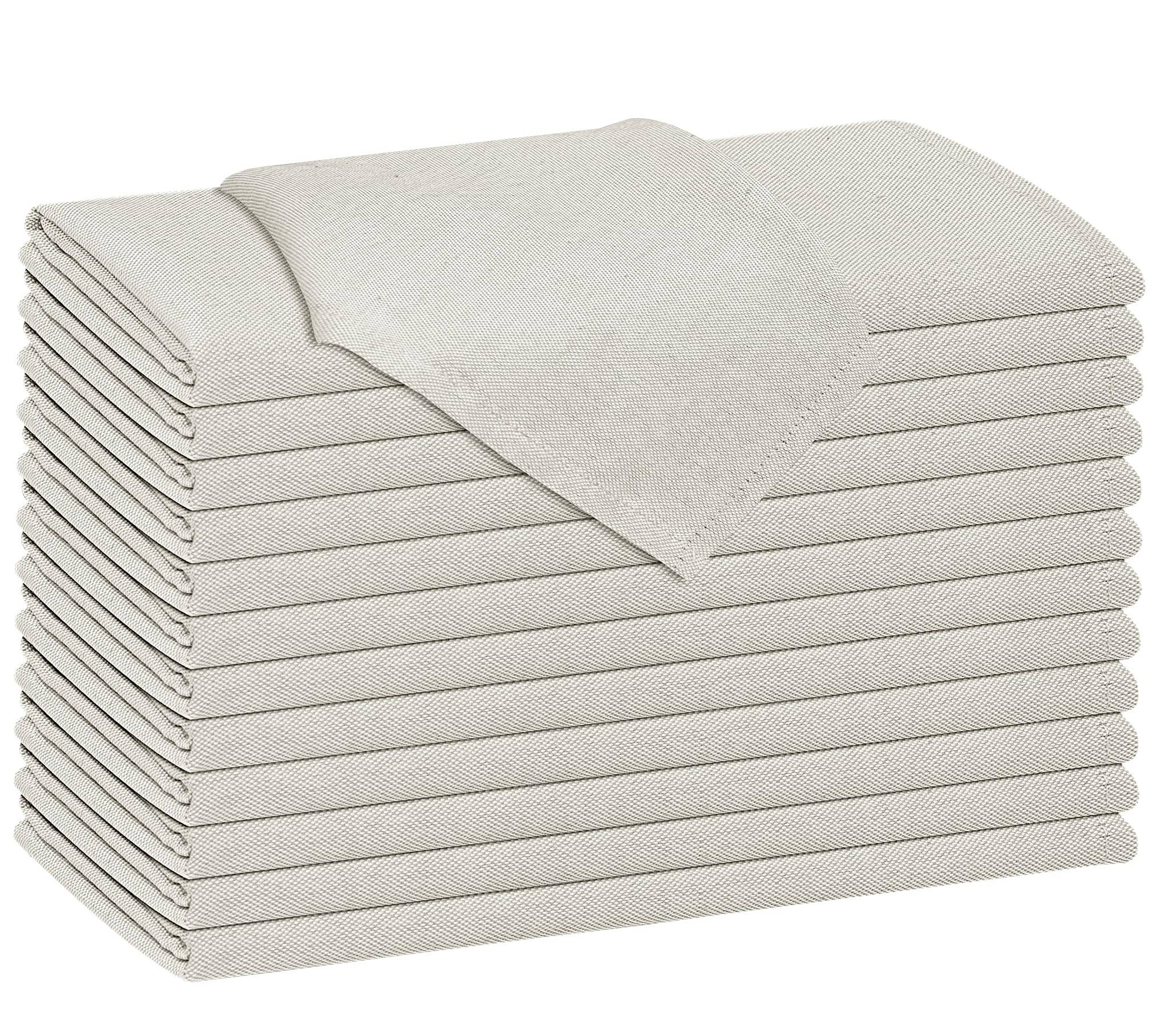 Ruvanti - Wholesale Dinner & Cloth Napkin - Box of 288 Cloth Napkins Set, 18x18 Inch, Chambray Fabric8