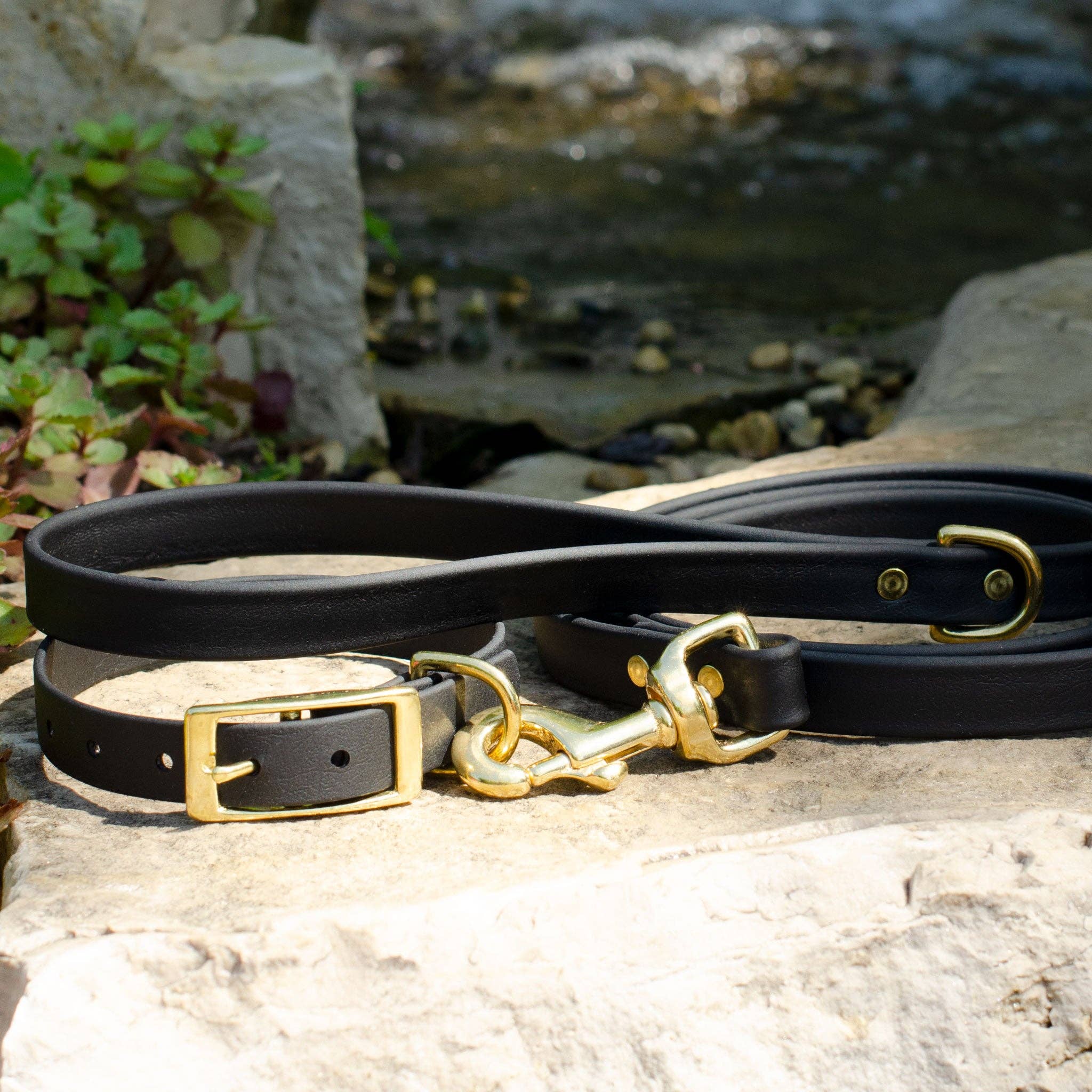 Doodle Dog Town - Wholesale Pet Leash - Dog - Waterproof Biothane® Leash - Black (brass)2