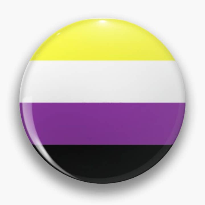 Badge épingle non binaire Pride Flag pour la vente par Colour Me Fun