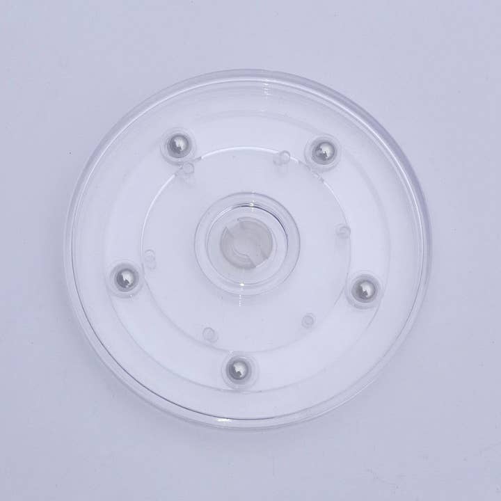 FIXTUREDISPLAYS - Wholesale Lazy Susan - 4" Clear Plastic Spinner Lazy Susan Turntable Organizer for Spice Rack Table Cake Kitchen Pantry