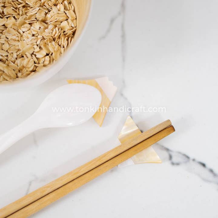 Tonkin Handicraft - Wholesale Spoon rest - Seashell Yellow Fuji Pillow Chopstick Rest1