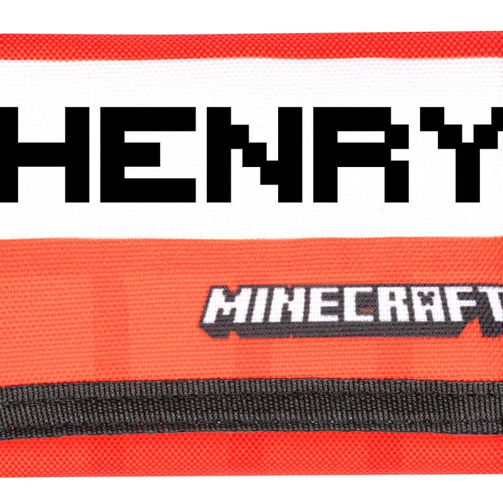 Minecraft Personalised Kids Wallet - Red for wholesale by Fringoo Group Ltd