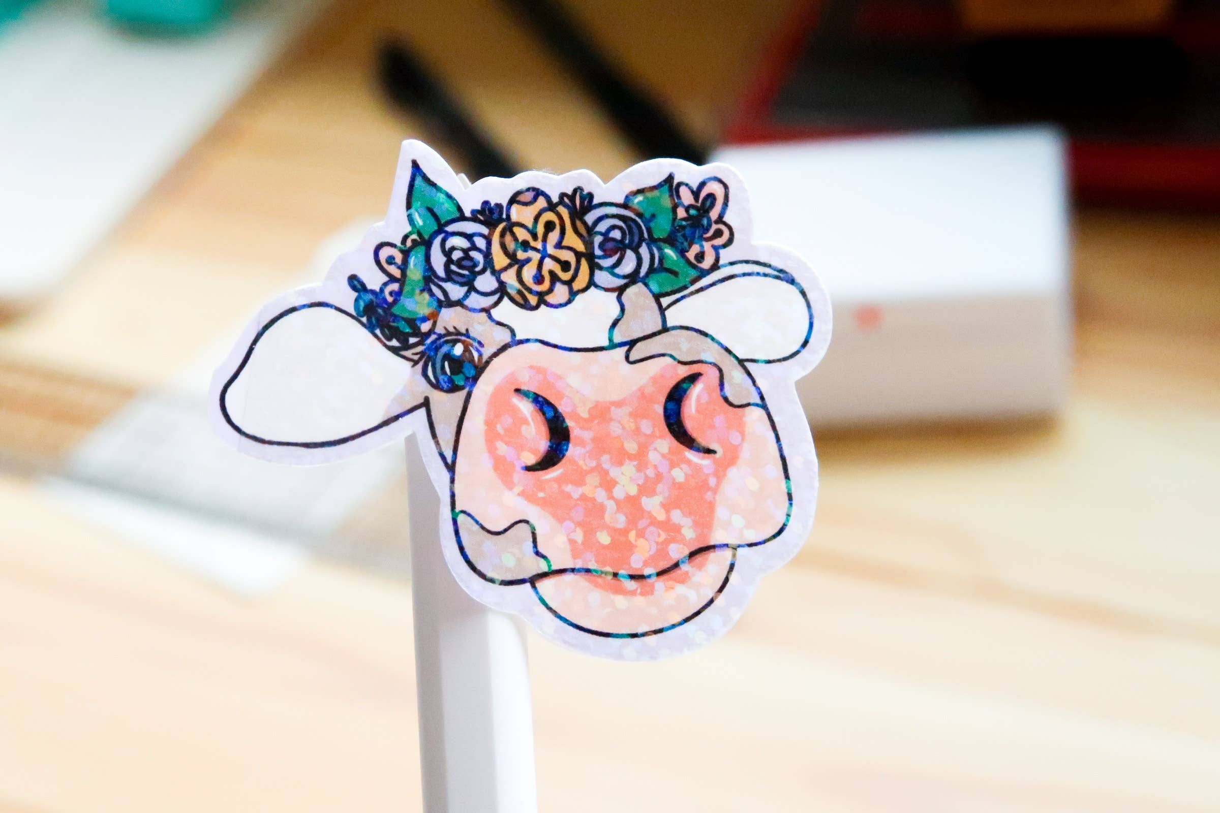 Hello Sourdough - Wholesale Sticker - Cottage Core Cow Sticker