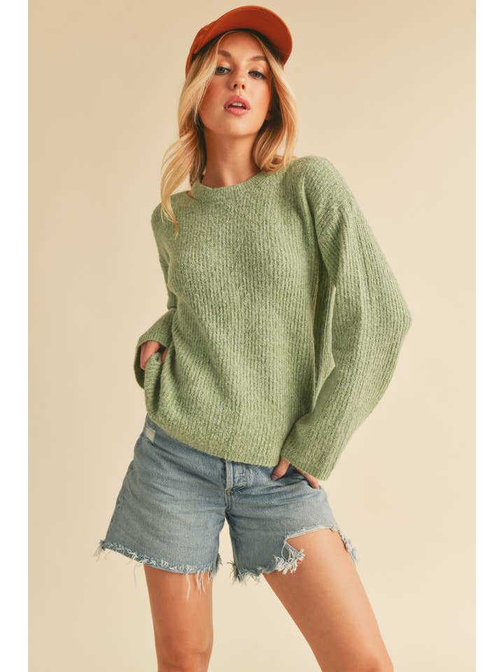 AEMI + CO - Wholesale Knit Sweater - Women's - 337BK Harlie Sweater 1