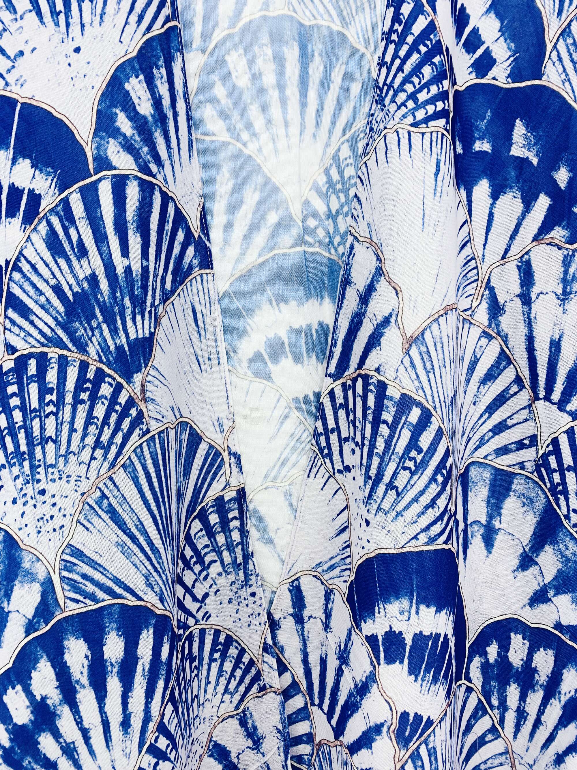 JC Sunny Fashion - Vente Kimono – femme - JC062728 Kimono artistique Blue Shell2