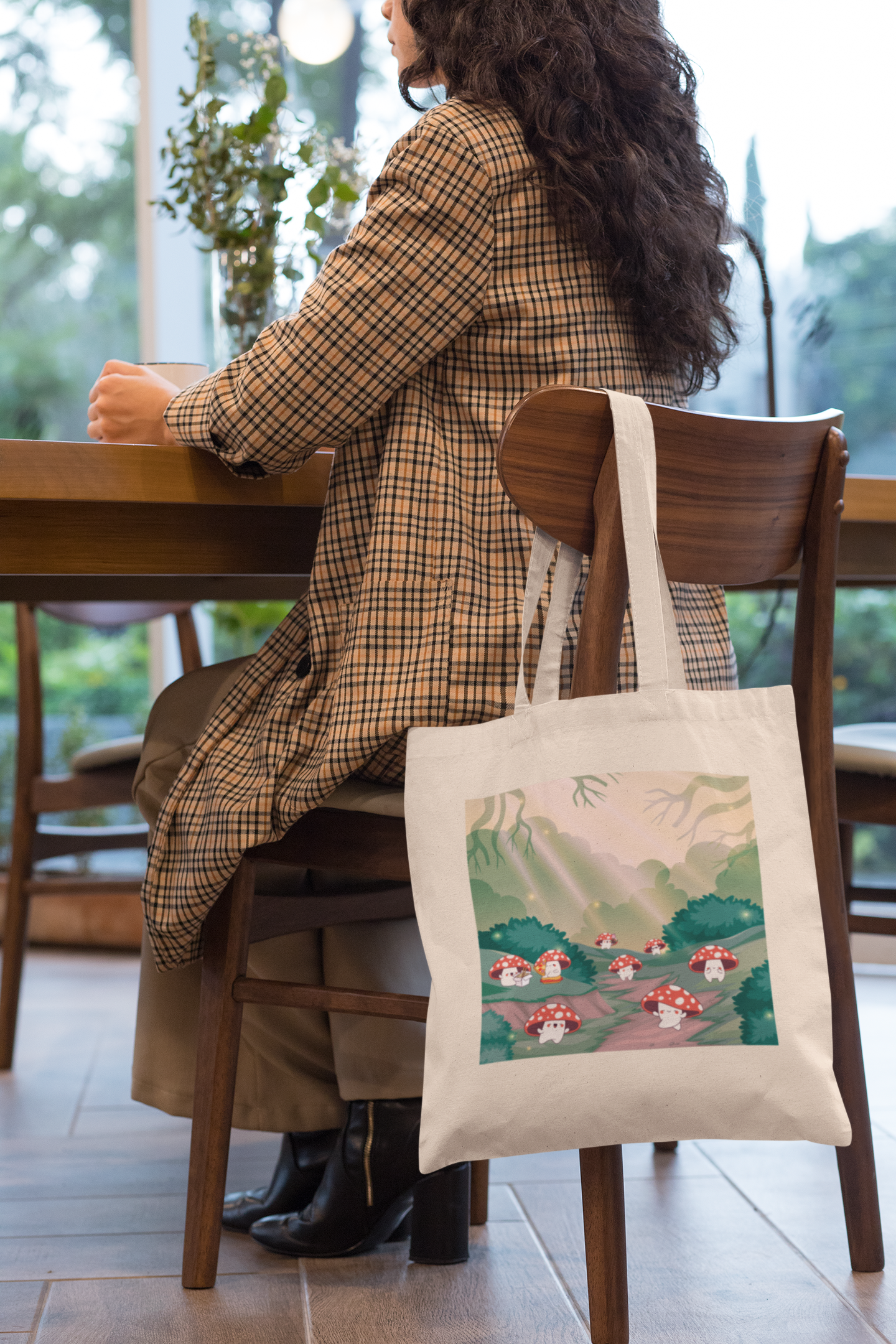 Laney's Castle - Wholesale Tote Bag - Unisex - Mushroom Party Canvas Tote Bag – Cottagecore Fall Design7