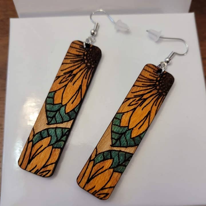 Sunflower 02 Ohrringe für den Großhandel von Circle F Boutique and Trading Post