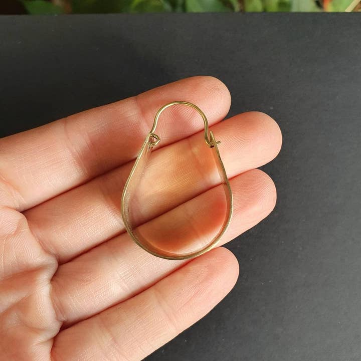 Kaali Boutique - Wholesale Hoop Earrings - Wide Hammered Brass Hoops / Hammered Flat / Gold Hoops / Ethnic Boho Classic XL Bohemian Chic Gold Gypsy Spiral Hippie Hiphop Festival5