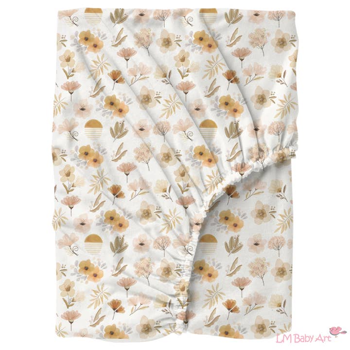 lm baby art - Venta al por mayor Sábana para cuna - Toalla de tela 40x80cm - Sunny Bloom bloemen