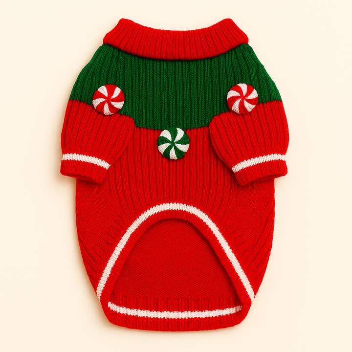 Found My Animal - Wholesale Pet Sweater - Dog - Original Peppermint Candy 3D Icon Sweater2