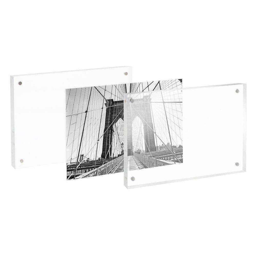 Isaac Jacobs International - Wholesale Picture Frame - Isaac Jacobs Super Thick Clear Acrylic Magnetic Photo Frame2
