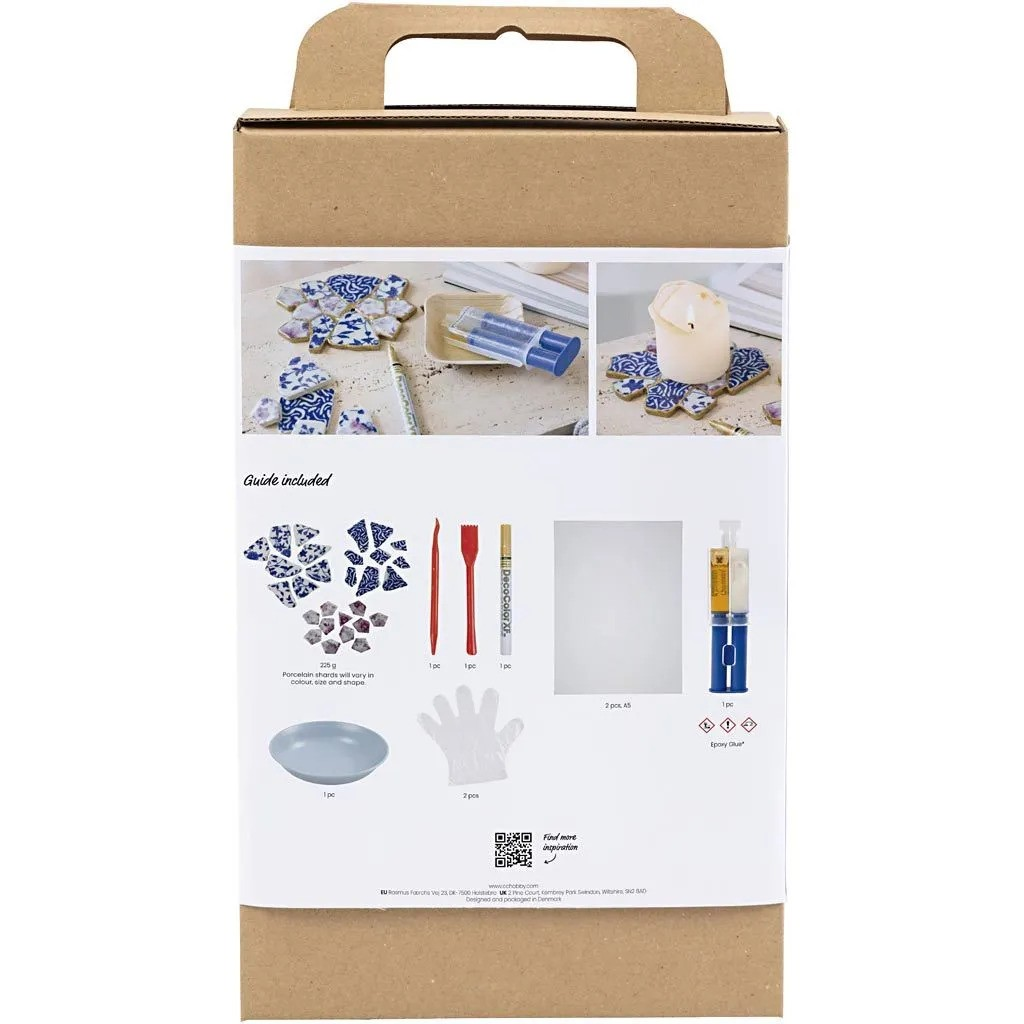 Hobbygroep – wholesale DIY-pysselkit – CC Hobby Set Kintsugi Blå, Guld, Ljus Röd och Vit1