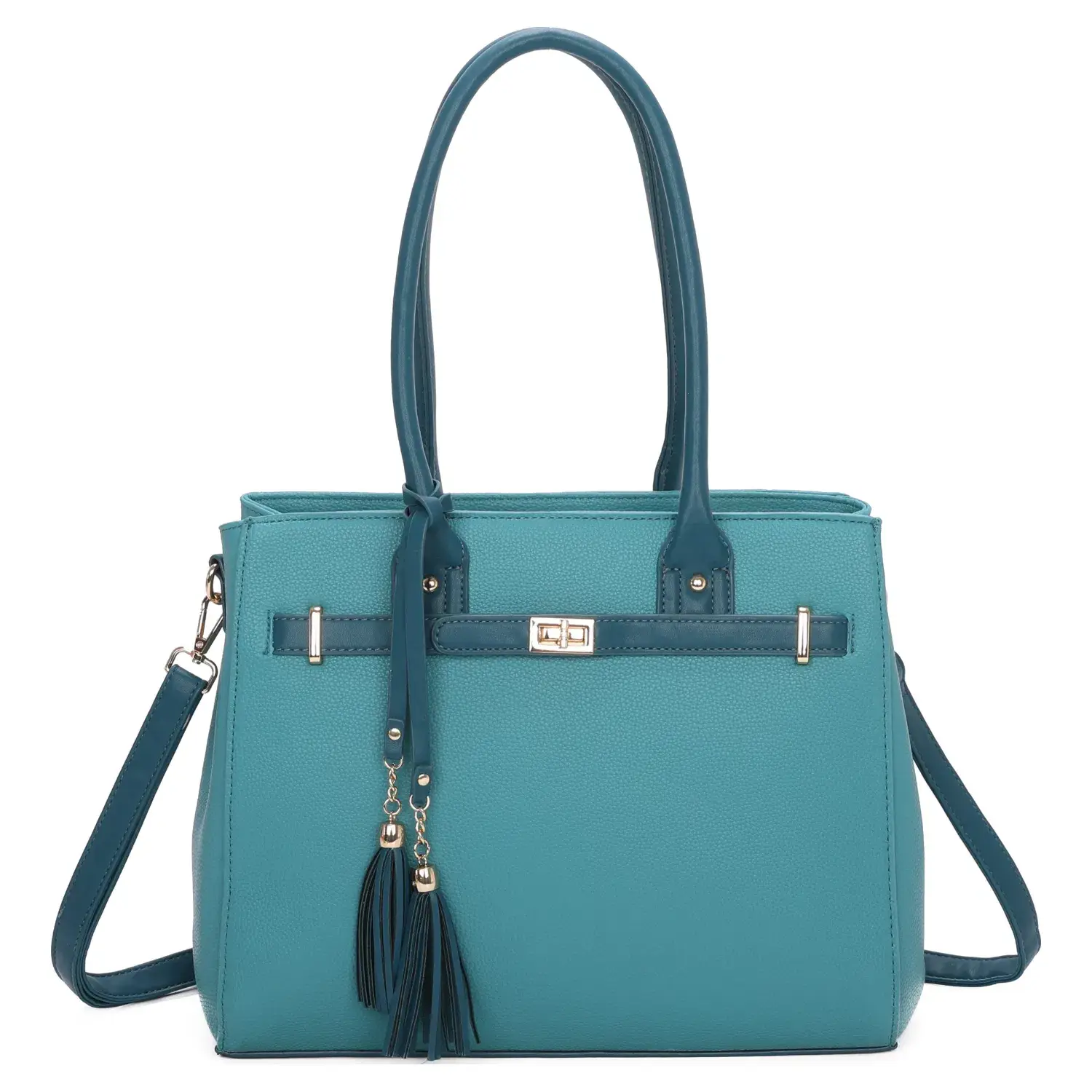 Superbia - Wholesale Handtas met handvat - Dames - Superbia grote tweekleurige draagtas met kwastje aan de voorkant, A4, 93141