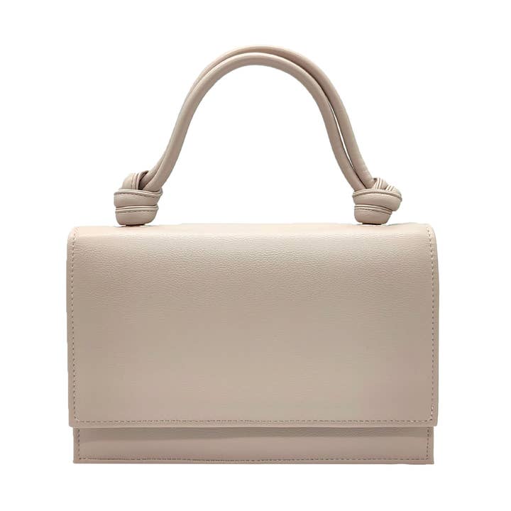 Sadie Patent Faux Leather Top Handle Clutch with Chain Strap for wholesale by Belle Trading Ltd