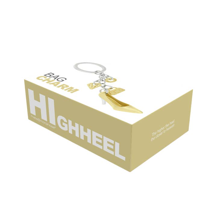 Oli Olsen – wholesale Keychain – Women's – Metalmorphose Gold High Heel Drop Keyring1
