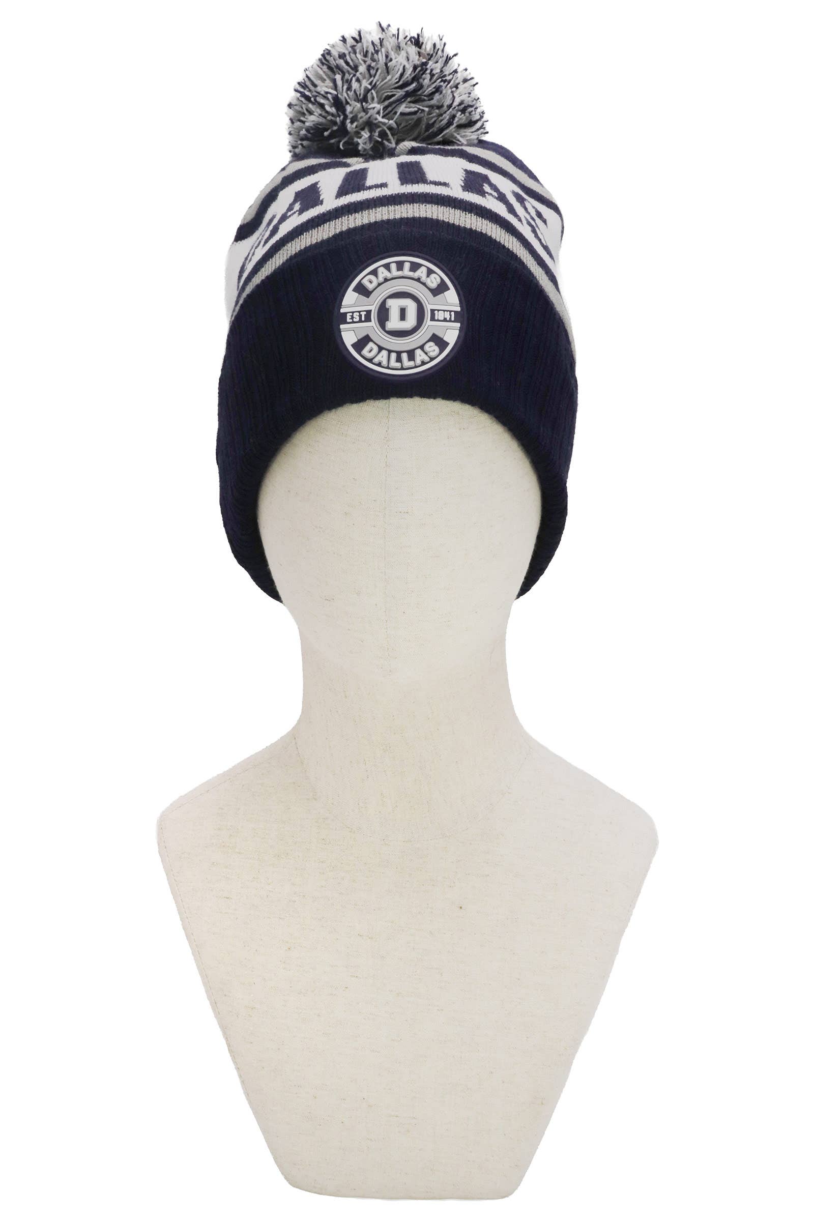 Cap Zone - Wholesale Beanie - Women's - Dallas D Logo Single Pom Cuffed Trooper Beanie6